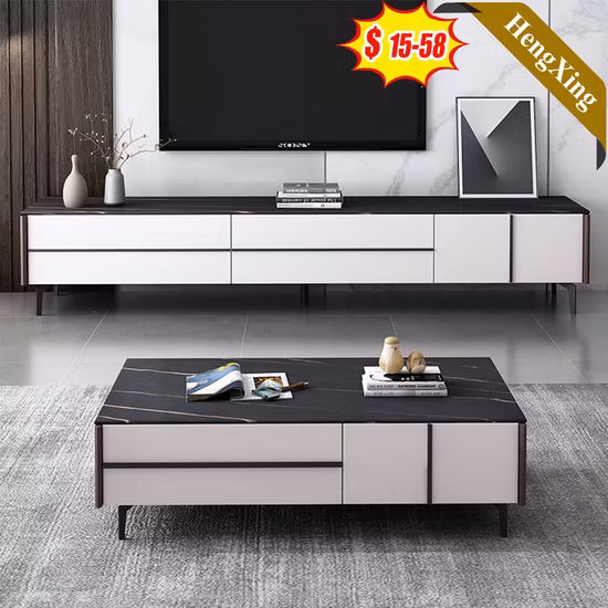 Salon chinois moderne meubles en miroir meubles TV meuble TV Tables à manger basses