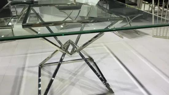 Tables en verre d'acier inoxydable supports de télévision meubles de salon Table basse ronde moderne chaude
